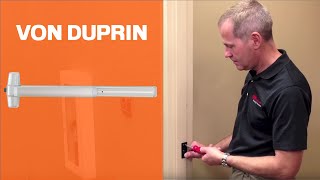 How to Install Von Duprin 9899 Rim Exit Device [upl. by Etterb301]