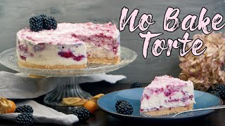 NO BAKE BEERENTORTE  Sommertorte selber machen mit Beeren Mascarponecreme ohne backen Rezept [upl. by Atilrak860]