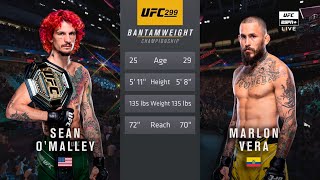 🔴 UFC 299 Sean OMalley vs Marlon Chito Vera 2  Full Fight amp Highlights  Bantamweight Title Bout [upl. by Lytsirk]