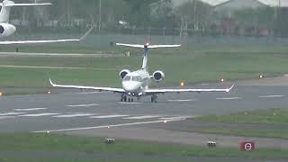 EMBRAER PRAETOR 600 9HSPEED COMLUX DEPARTING OFF FARNBOROUGH TO ABU DHABI 0705 [upl. by Esor]