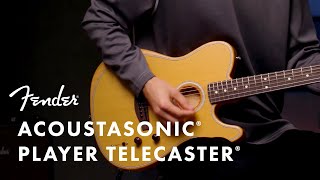 Exploring the Fender Acoustasonic Player Telecaster  Acoustasonic Player Telecaster  Fender [upl. by Enidaj]