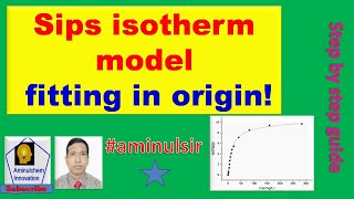 Sips isotherm model fitting in origin [upl. by Rorie697]