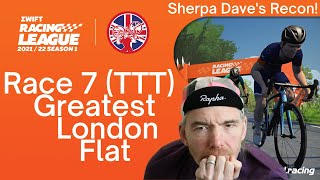 Zwift Racing League 2021 Race 7  TTT on Greatest London Flat [upl. by Rimat]