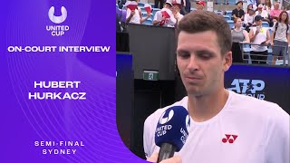 Hubert Hurkacz OnCourt Interview  United Cup 2024 Semifinal [upl. by Aninnaig]