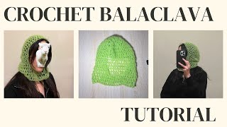 Crochet Balaclava Tutorial [upl. by Nojram]