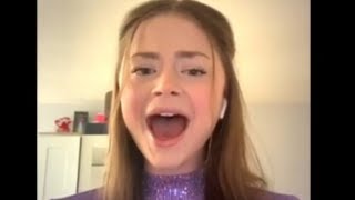 StefaniaSupergirl  First Live Performance on Instagram [upl. by Haissi]