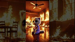 Kitten burned the home with matches😓 kitten catfunny catlover cat [upl. by Nylodnarb]