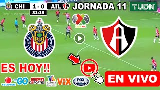 Chivas vs Atlas en vivo donde ver a que hora juega Guadalajara vs Atlas Jornada 11 Liga MX 2024 [upl. by Samtsirhc884]