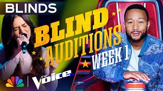 The Best Performances from the First Week of Blind Auditions  The Voice  NBC [upl. by Harrus]