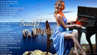 100 Most Beautiful Piano Love Songs  Relaxing Music With Ocean Waves For Stress Relief Studying [upl. by Euqnomod]