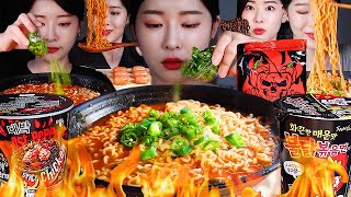 ASMR MUKBANG  푸메 매운라면 모음집 🔥 최소 200만 스코빌 🥵 고스트페퍼라면 염라면 불마왕라면 지옥라면 굴라면 먹방 SPICY NOODLES COMPLIATION [upl. by Ainivad]