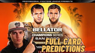 BELLATOR CHAMPIONS SERIES SAN DIEGO NURMAGOMEDOV VS SHABLIY FULL CARD PREDICTIONS [upl. by Reyem228]