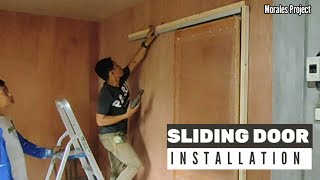 Pag Install Ng Sliding Door  Sliding Door Installation [upl. by Yroc]