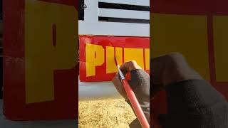 PUSHPA 🔥 name logo writing on truck art truck pushpa new [upl. by Sidnee668]