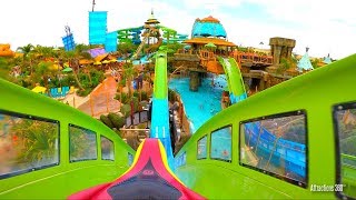 4K Water Coaster Ride at Volcano Bay  HydroMAGNETIC coaster  Krakatau Aqua Coaster [upl. by Dennet]