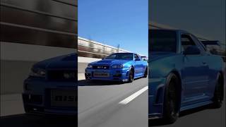 Nissan Skyline r34 🤩💙 carsounds stututu gtr caredit shorts [upl. by Cherlyn343]