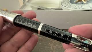 Montegrappa Time amp Brain Ld Ed Sterling Silver And Resin Fountain Pen [upl. by Aryan12]