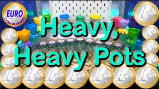 Heavy Game with pots and barrier  Euro Coin Pusher Episode 381 [upl. by Araeic678]