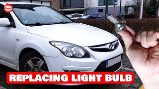 How To Replace Front Light Bulb on Hyundai i30 [upl. by Reta]