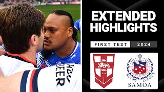 International Rugby League  England v Toa Samoa  Extended Highlights  First Test [upl. by Lohner]