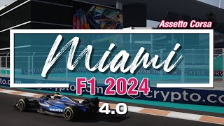 Miami Formula 1 2024  Version 40  Assetto Corsa [upl. by Grados]