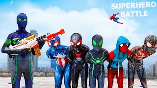 SUPERHEROs Story  Who Rescued Team SpiderMan From Bad Guy Team  New Friends Live Action [upl. by Yelrebma]