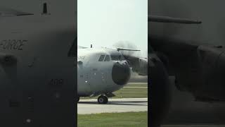 Atlas C1 A400M taxiing for departure at RAF Lossiemouth [upl. by Coletta]