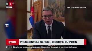 PREȘEDINTELE SERBIEI DISCUȚIE CU PUTINȘtiri B1TV21 oct 2024 [upl. by Snahc]