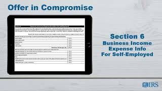 How to Complete Form 433A OIC  Section 6 Business Income Expense Info for SelfEmployed [upl. by Joseph]