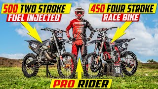 Brand New 500cc 2 Stroke vs 450 Four Stroke RACE Bike [upl. by Orland]