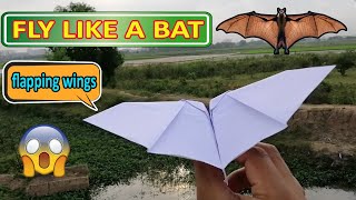 How to Make a Paper Plane Fly Like a Bat Flapping Wings paperplaneschannel1111 [upl. by Zanas]