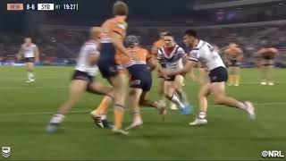 😂Kalyn Ponga vs James Tedescos ankles 😂 [upl. by Deehahs]