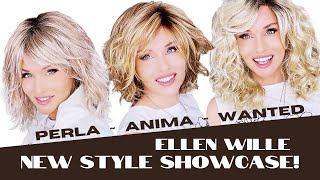 NEW ELLEN WILLE SHOWCASE ALL 3 NEW WIG STYLES  PERLA  ANIMA  WANTED DETAILS amp Similar STYLES [upl. by Oinolopa]