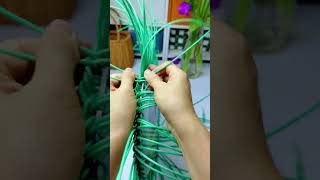 How to weave basket with rattan diy handmade craft [upl. by Sirrah257]