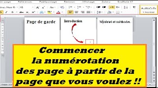 Comment numéroter les pages sur Word sans commencer par la première Méthode facile et rapide [upl. by Hollinger632]