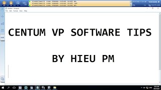 Centum VP Software Tips Trend Configuration amp Setting Longterm save [upl. by Gaul874]