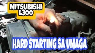 MITSUBISHI L300 4D56 ENGINE Hard starting sa umaga [upl. by Adnalohs]