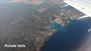 Landing and Taxi at Palma de Mallorca Airport Mallorca Balearic Islands Spain  20 July 2019 [upl. by Gamali]