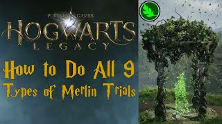 Hogwarts Legacy  How To Solve Every Type of Merlin Trial All 9 [upl. by Ramedlab]