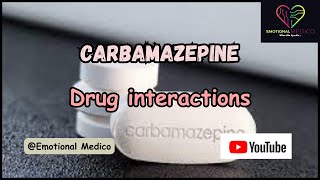 Carbamazepine  Drug interactions  CNS pharmacology emotionalmedico [upl. by Selinski963]