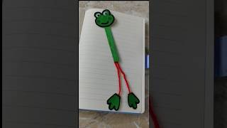 cute frog 🐸 bookmark 🔖paper craft using icecream stick trending viralshort diy bookmark shorts [upl. by Bibbie824]