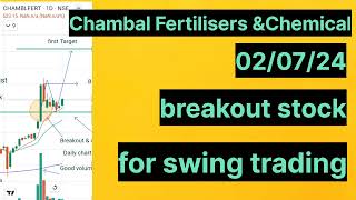 Chambal Fertilisers ampChemicals Ltd share latest news today breakout stock for swing trading [upl. by Tucky]