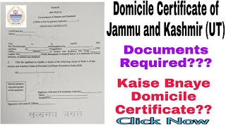 How to Make Domicile Certificate of jammu and kashmir UT  Eligibility Document required [upl. by Beatrisa123]