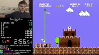 456878 Super Mario Bros any speedrun Former World Record [upl. by Rihsab]