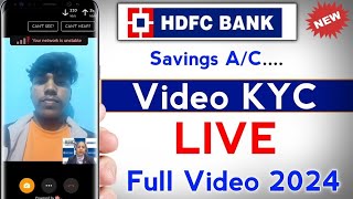 How To Do Live KYC For HDFC Savings Account Step By Step [upl. by Limhaj257]