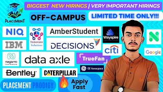 Biggest New Hirings  OFF Campus Drive  NIQ IBM Google  2024 2023 All Batches  Tech Jobs [upl. by Eda]