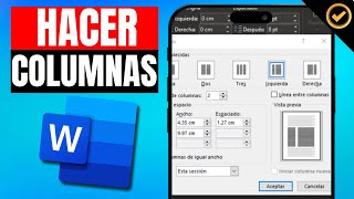 Como PONER WORD a 2 COLUMNAS  Paso a Paso [upl. by Havener]
