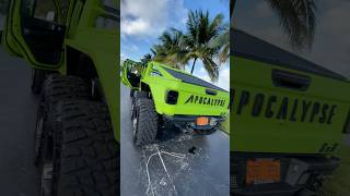 JEEP APOCALYPSE HELLFIRE 6x6 WITH CUSTOM INTERIOR amp PAINT JOB 100k jeep cars car jeep 6x6 [upl. by Onit]