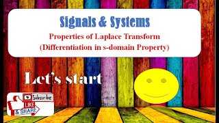 Differentiation in sdomain Property  Properties of Laplace Transform  Signals amp Systems [upl. by Hansen]