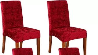 Wine Colour Velvet Dining Chair Cover from Flipkart  Unboxing and Review [upl. by Kernan681]